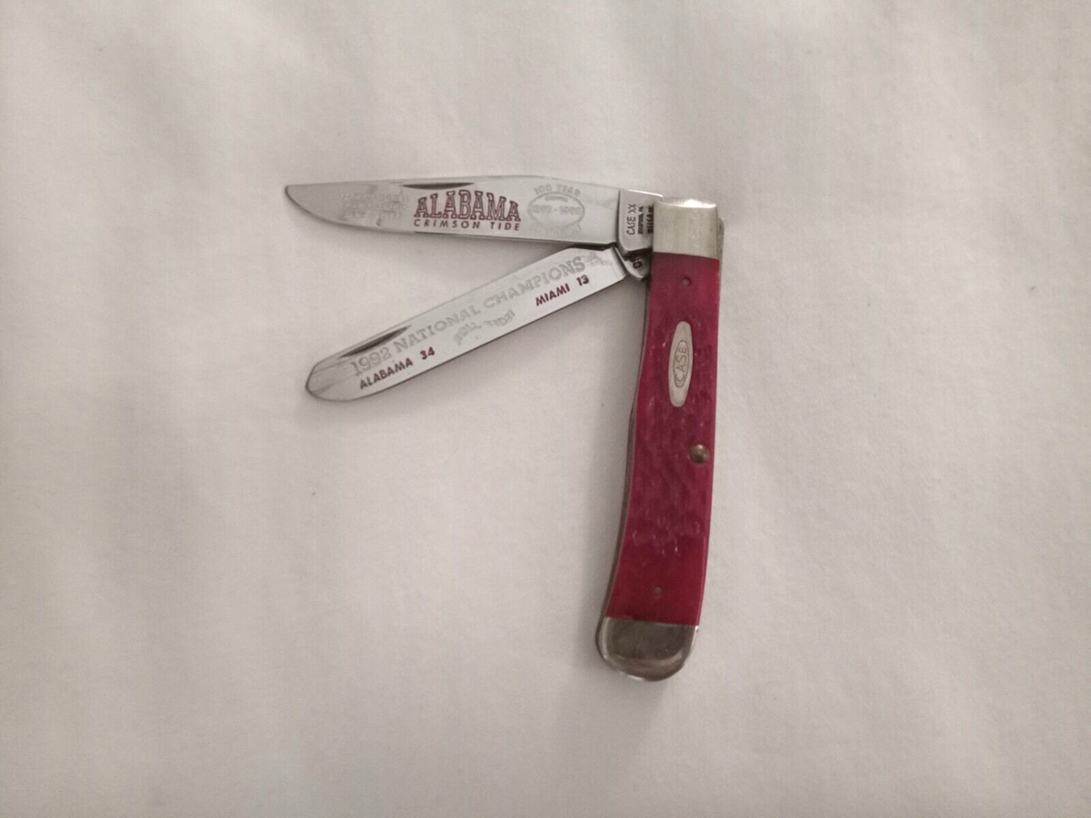 Collectible VTG Case XX Bone Knife Alabama Crimson National