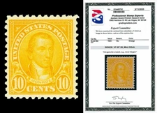 Scott 562 1923 10c Orange Monroe Perf 11 Mint Graded VF-XF 85 NH with PSE CERT
