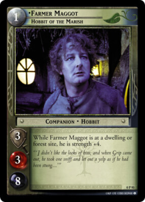 1x  Farmer Maggot, Hobbit of the Marish - 0P93 - Foil - Promo Moderate Play Prom