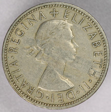 1959 Great Britain Two Shillings (Florin) Copper-Nickel Coin Elizabeth II -XF