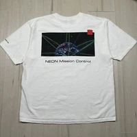 VTG Y2k 90s Computer Software Technology T Shirt Mens XL 3d Earth Cyber Fractal