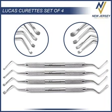 Dental Lucas Bone Curettes Set Of 4 Surgery Surgical Periodontal Tools Margalla®