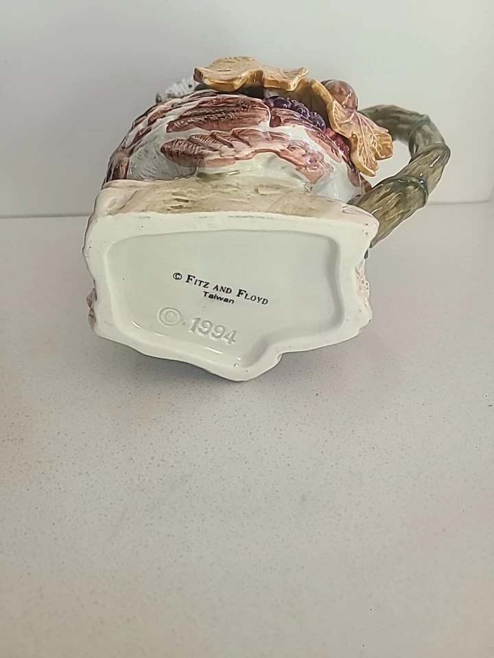 Vintage 1994 Fitz And Floyd Autumn Woods Figural Mugs HTF 5” Owl Fall Acorn - Image 4 of 4