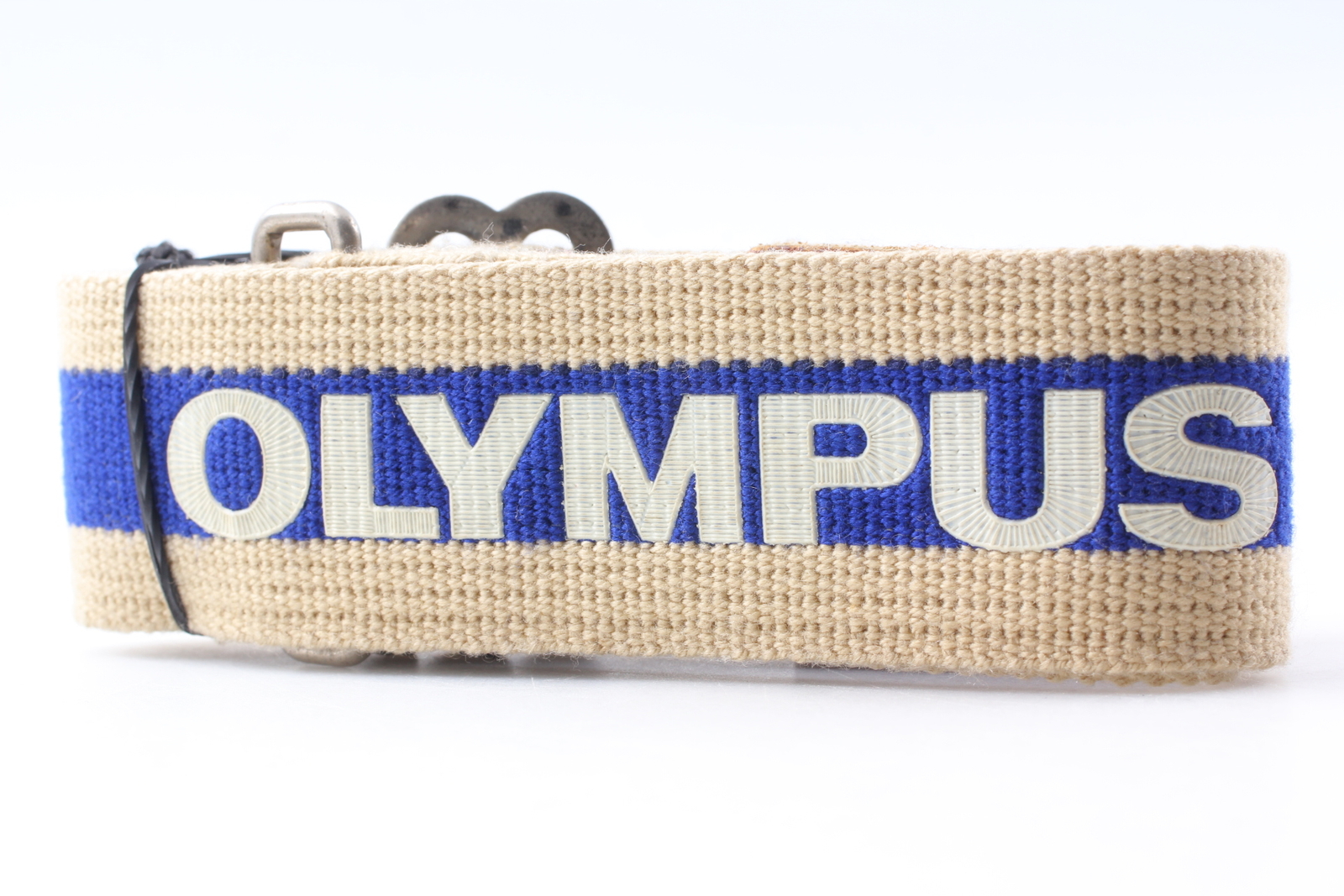 [Near MINT] Olympus Camera Neck Strap Khaki / Beige Blue From JAPAN