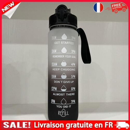 1L Sports Water Bottle with Marker Large Capacity Fitness Drink Cups (A) - Afbeelding 1 van 7