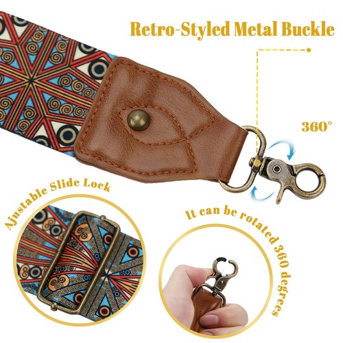 Purse Strap 2" Wide Purse Straps Crossbody Adjustable Leather Bag Strap - Bild 5 von 6