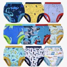 10 Packs Baby Girls' and Boys' Potty Training Pants, 100 Cotton Absorbent