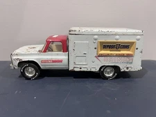 VINTAGE 1970’s NYLINT PRESSED STEEL BRINKS SECURITY CHEVY TRUCK BANK