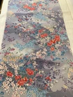 scraps,  13"x44" Japanese  kimono silk fabric/ Chirimen crepe, lavender  AB29