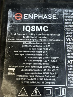 Enphase IQ8 Series IQ8MC-72-M-US IQ8MC Microinverter For 260-460Watt Modules
