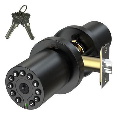 iulock IU-20 Code Door Lock, Electronic Door Knob with Keypad and Key, Auto L...