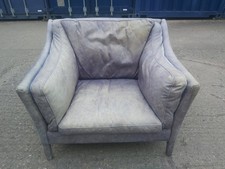 JOHN LEWIS HALO CHAIR BLUE LEATHER RARE COLOUR DELIVERY POSSIBLE 