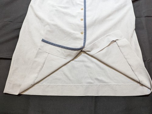 Abito da hostess donna vintage Leslie Fay grigio piqué mod navy taglia small - Foto 15 di 19