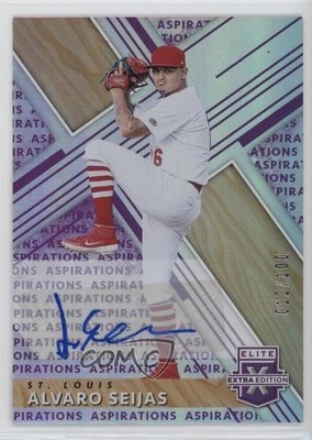 2019 Panini Elite Extra Edition Aspirations Purple /100 Alvaro Seijas Auto 01l2