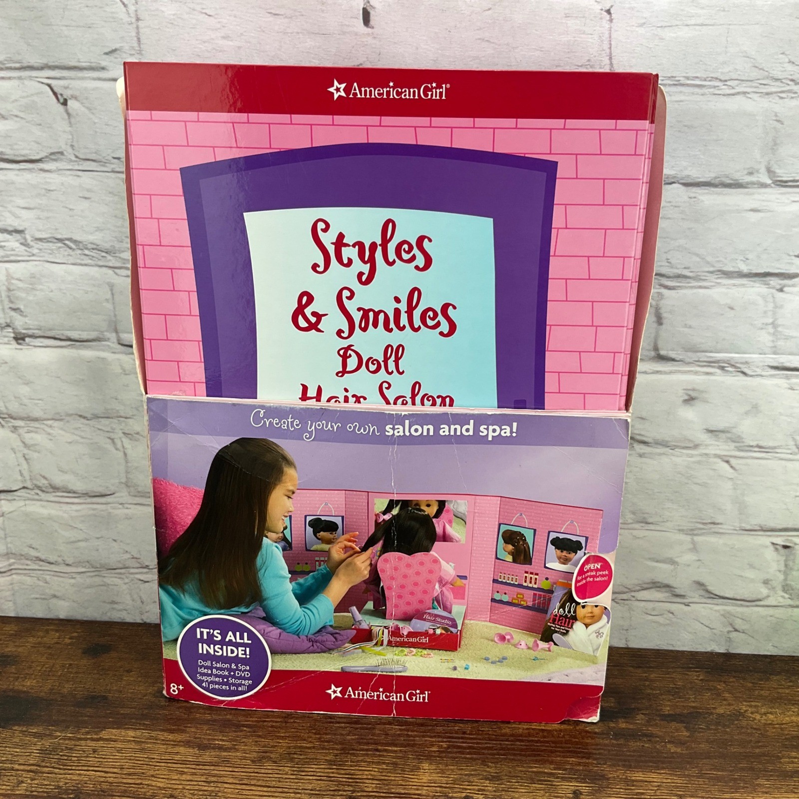 American Girl Styles & Smiles Doll Hair Salon Spa Set Book D