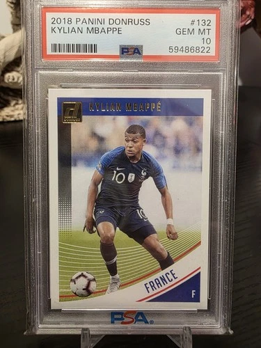 Kylian Mbappe 2018 Panini Donruss #132 France PSG PSA 10 GEM MINT