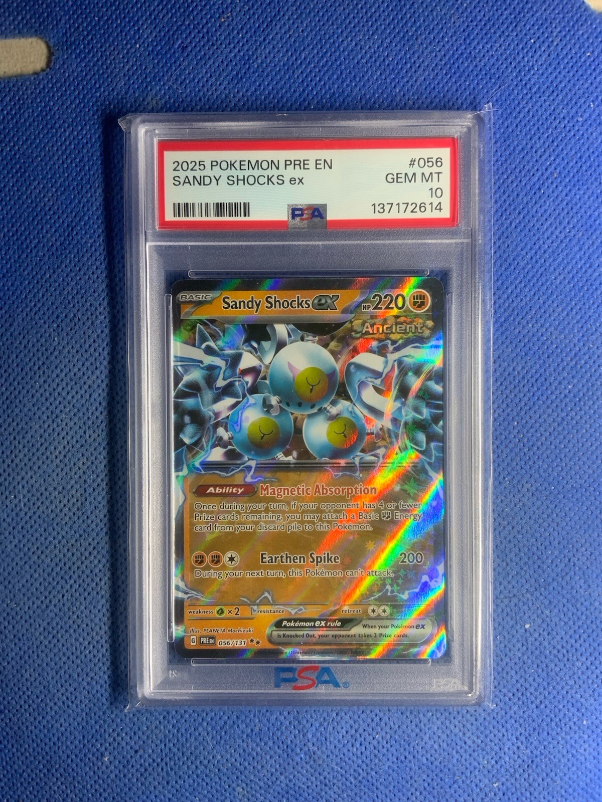 2025 POKEMON PRE EN-PRISMATIC EVOLUTIONS #056 SANDY SHOCKS EX PSA 10