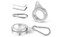 2PK Aluminum Swivel Carabiner Clips 360 Degree Rotating Hook Keychain Clip