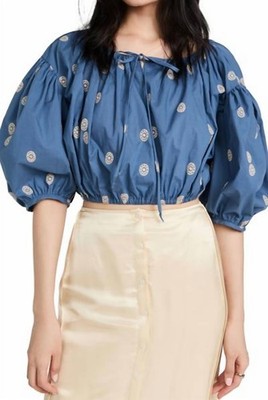 Ciao Lucia Octavia Top Embroidered Cotton