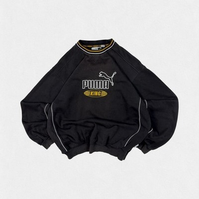 Vintage Y2K Puma King Center Logo Sweatshirt Schwarz Small