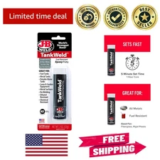 TankWeld Steel Reinforced Epoxy Putty - 1 oz, Dark Grey for Metal Repairs