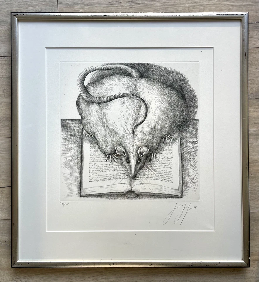 „Ratten über dem Buch“, Günter Grass, signiert und nummeriert 