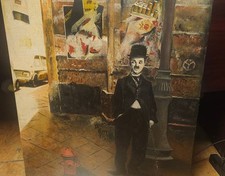 CHARLIE CHAPLIN Large Canvas Paining