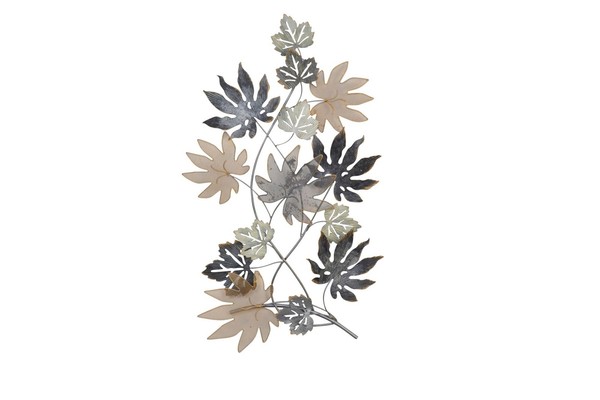 Wanddekoration BläTter, Farbe Beige/Silber/Schwarz, 53 X 5 X 88 Cm-image