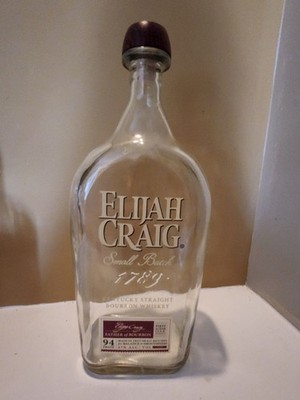 Elijah Craig Small Batch 1789 Kentucky Straight Bourbon Whiskey EMPTY BOTTLE LG