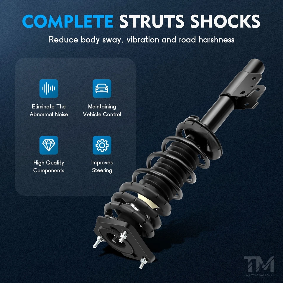2 Rear Complete Struts Shock For Pontiac Grand Am Chevy Malibu 1998-05 W/ Spring - Изображение 2 из 4