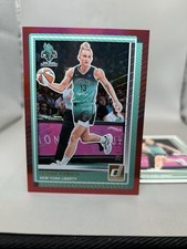 #ed/299 2025 Panini Donruss WNBA Red Holo Leonie Fiebich Liberty + Base Card #7