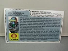 GI JOE -- 1990  COBRA DECIMATOR  Uncut File Card -- GIJOE