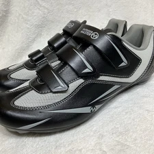 OUTDOOR MASTER Black and  Gray Unisex Spin / Cycling Shoes Men 9 Women 10.5