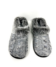 Dearfoams Indoor Outdoor Slipper Shoe XL 11- 12 WIDE Memory Foam Slip-on Gray