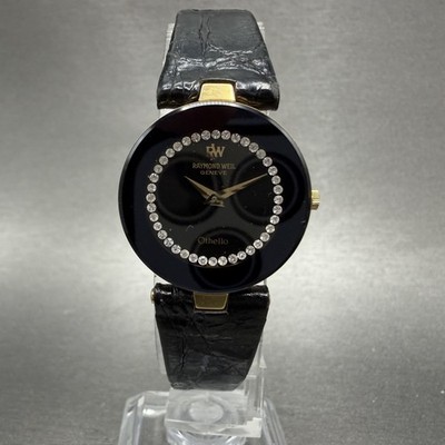 Raymond Weil Othello Watch Women 24mm Black Dial Gold Tone Round 127-2