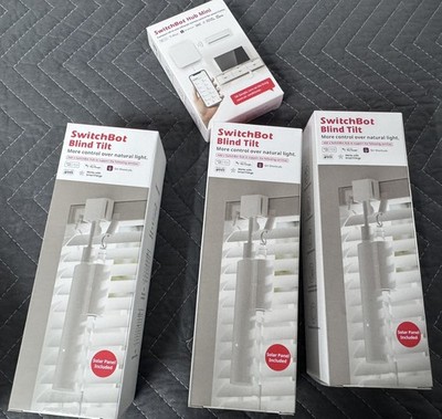 SwitchBot Blind Tilt 3 Pack With Hub Bundle New Sealed