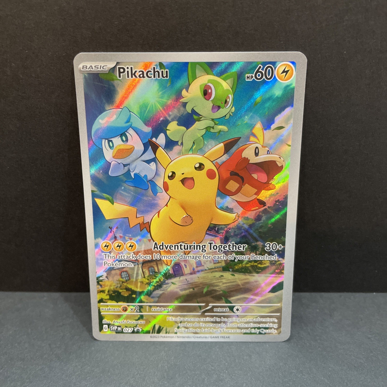 Pikachu SVP 027 Scarlet & Violet Promo Card Paldea Evolved Pokemon - NM/Mint
