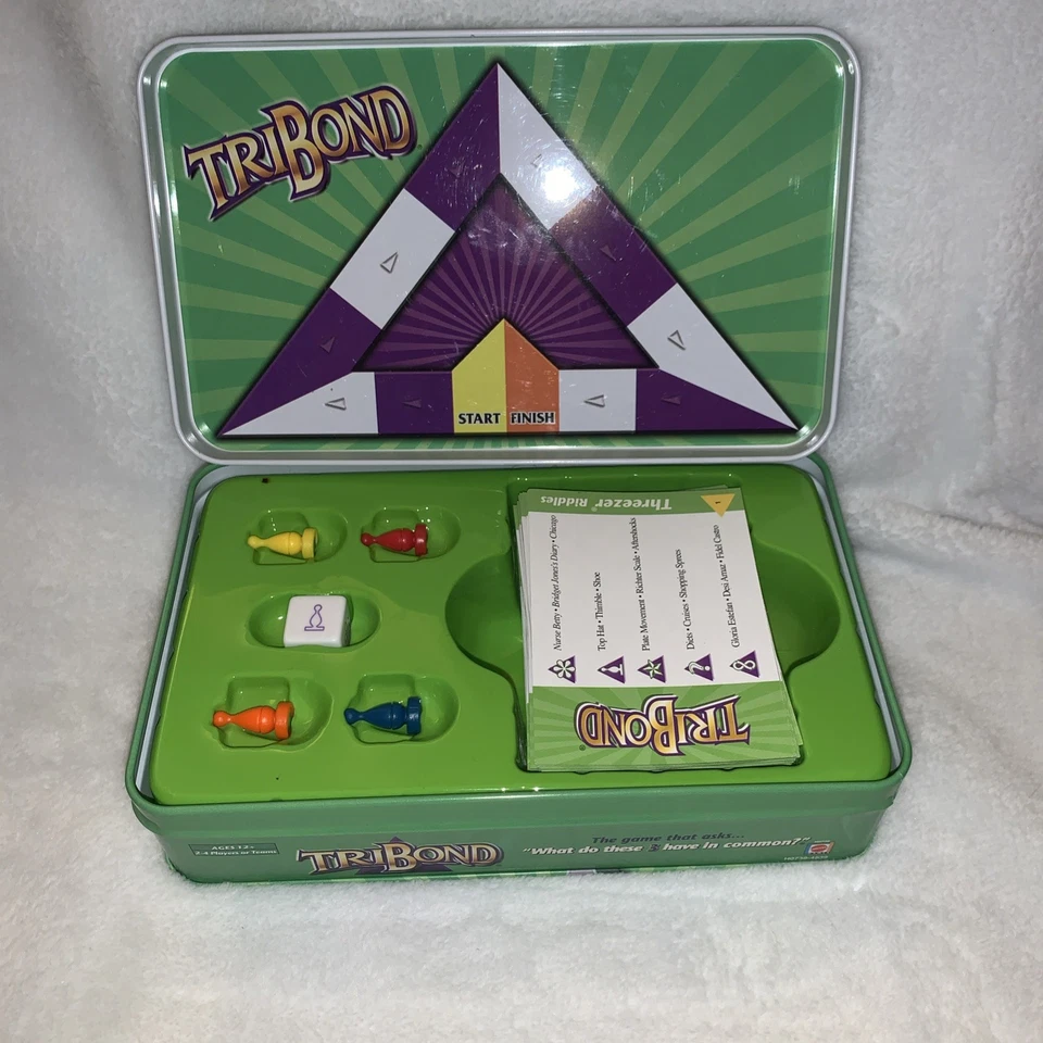 Mattel Tribond Travel Card Game Metal Tin, H0738 - Image 2 of 3