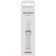 Samsung Silicone Sport Watch Band, for Galaxy Watch4 Later, White, 20mm, M/L