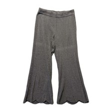 Barefoot Dreams CozyChic Ultra Lite Lounge Pants Size Small Gray Crop Ribbed