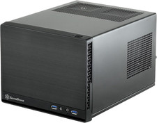 Technology Ultra Compact Mini-Itx Computer Case with Solid Front Panel Black SS