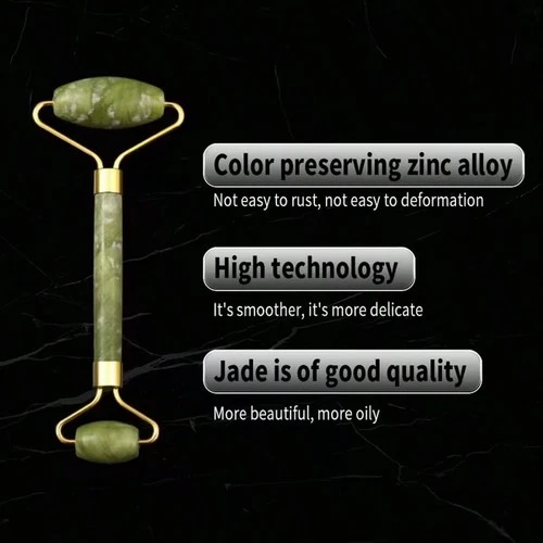 Jade Face Roller and Gua Sha Set, Green, photo 4