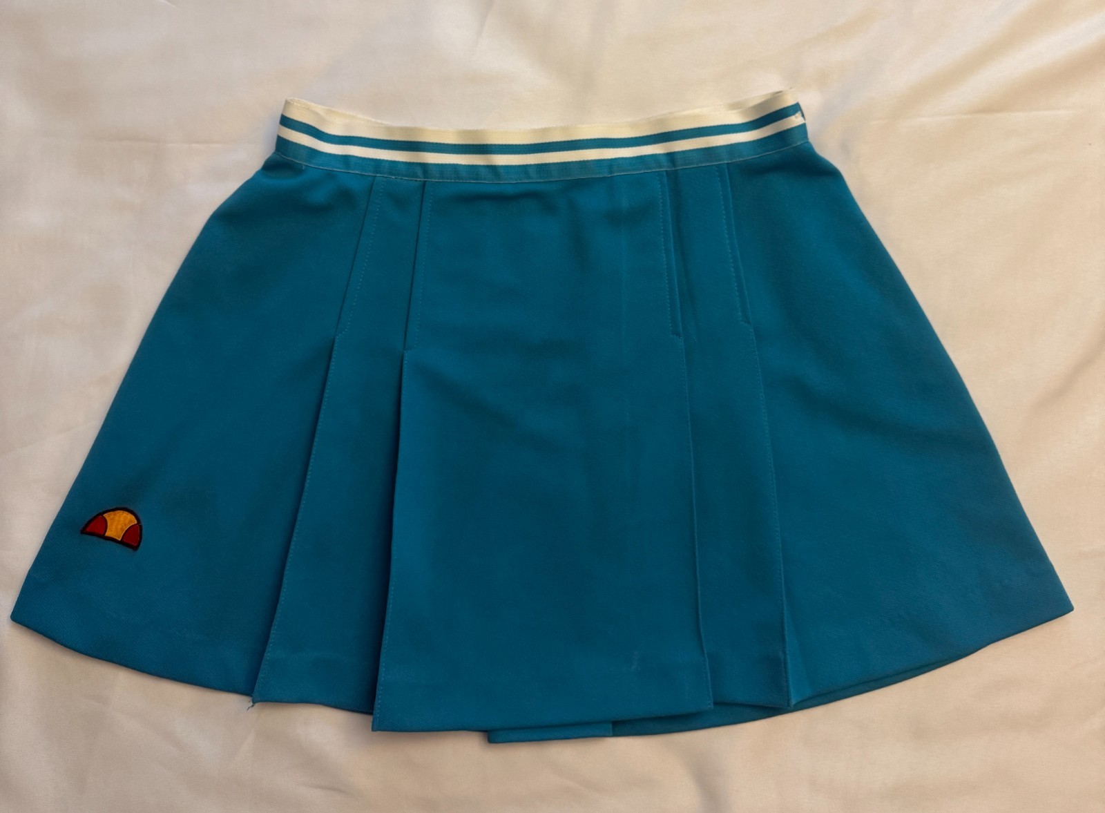 Vintage Ellesse Blue Pleated Tennis Mini Skirt Made in Italy Women's Retro