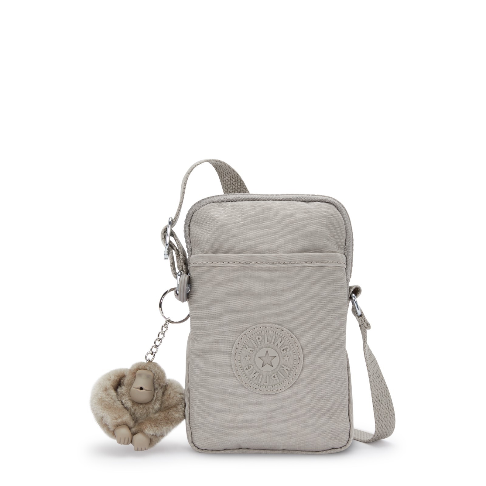 Kipling TALLY Phone Bag With Adjustable Crossbody Strap - Grey Gris RRP £39