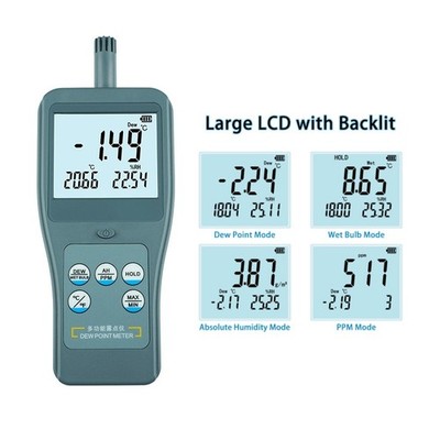 Multifunctional Dew Point Meter with Ambient Temperature -30~120°C (-22~248°F)