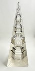 Tall Crystal Cut Glass Obelisk 12” high intricately detailed — photo 5