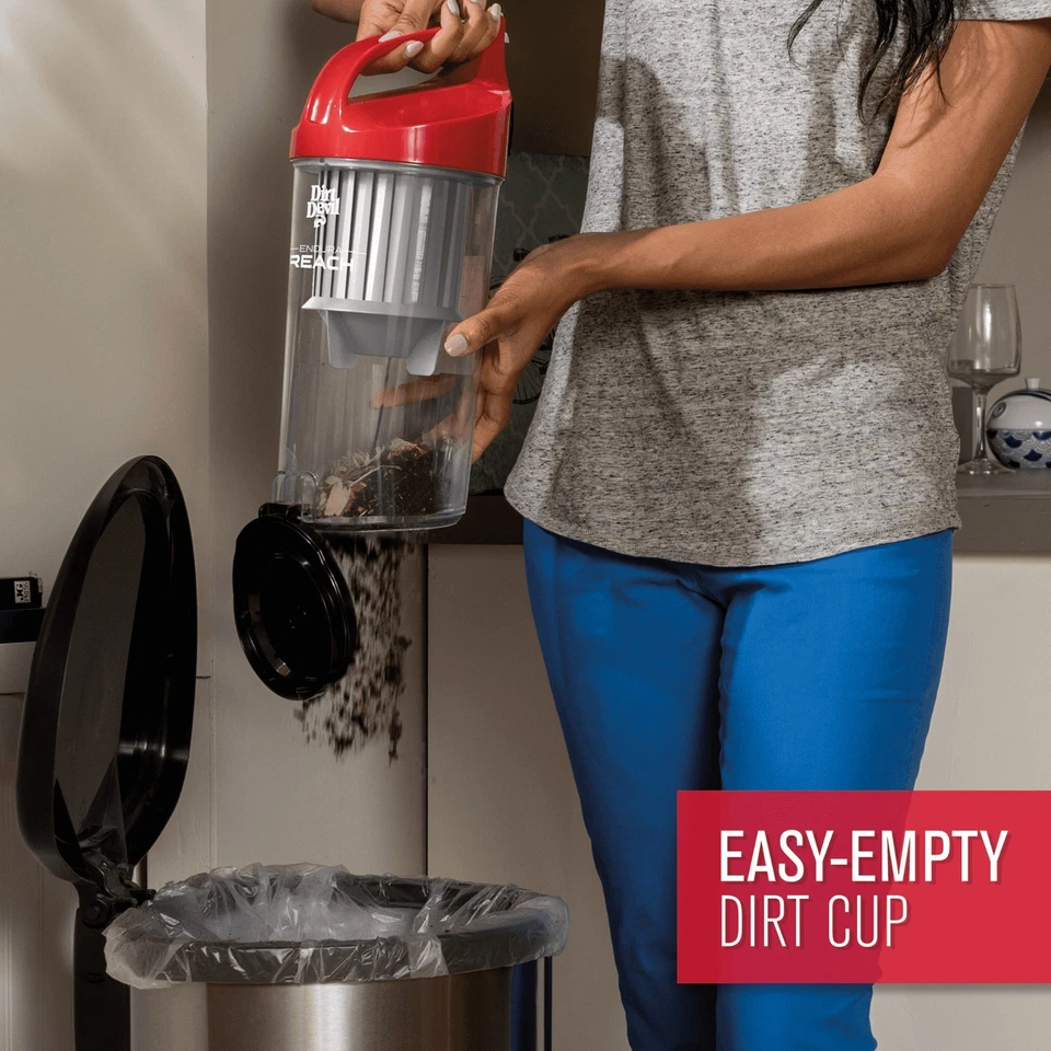 Aspiradora vertical sin bolsa Dirt Devil Endura Reach para alfombras y pisos duros Foto 2 de 4