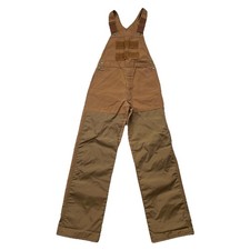 Vtg Liberty Reinforced Bib Overalls Small Brown Duck Canvas USA Made ROD19102