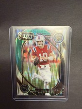 2024 Panini Select - Club Level Drake Maye #218 Black & Green Shock Prizm (RC)