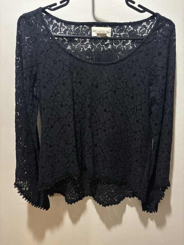 Ralph Lauren Denim And Supply Black Lace Top XS